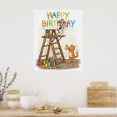 Süßes Happy Birthday Poster (Küche)