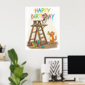 Süßes Happy Birthday Poster (Heimbüro)