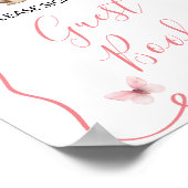 Süßes Häschen-Baby-Shower-Mädchen-Gästebuch Poster (Ecke)