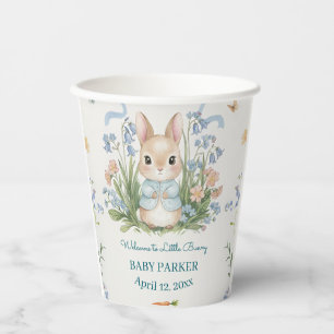 Süßes Häschen Frühlingsblumen Personalisierte Baby Pappbecher