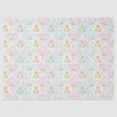 Süßes Häschen, Küken und Lamm-Osterpattern Seidenpapier (Vorderseite)