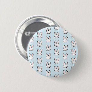 Süßes Hasengesicht-Hasen-Muster Button