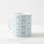 Süßes Hasengesicht-Hasenmuster Kaffeetasse (Vorderseite Links)