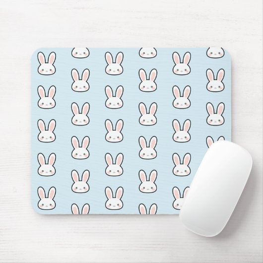 Süßes Hasengesicht-Hasenmuster Mousepad (Mit Mouse)