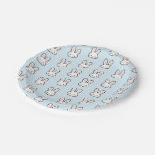 Süßes Hasengesicht-Hasenmuster Pappteller (Schrägansicht)