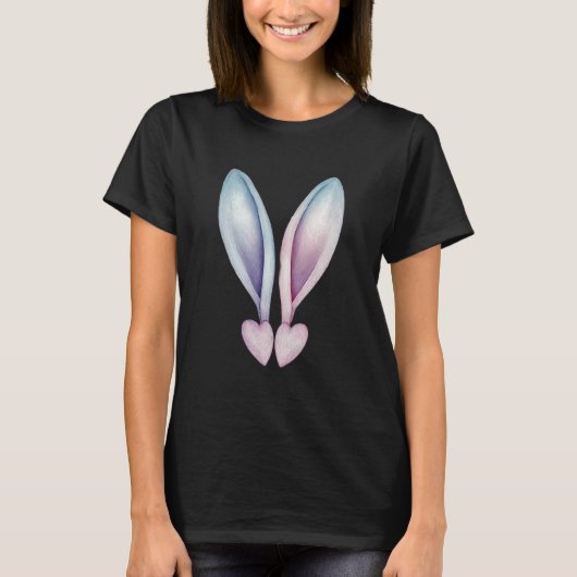 Süßes Hasenherz-Ästhetik T-Shirt (Vorderseite)