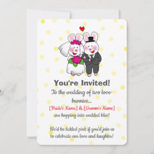 Süßes Hasenpaar Hochzeitseinladung Save The Date