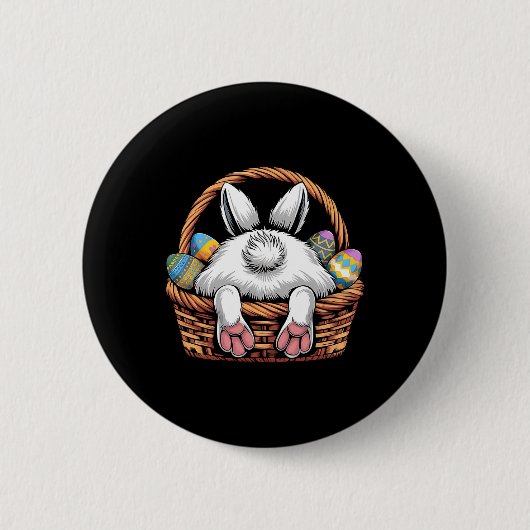 Süßes Hasensketch Suchen Schokoladeneier Ostereier Button (Vorderseite)