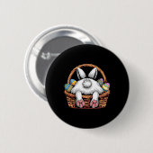 Süßes Hasensketch Suchen Schokoladeneier Ostereier Button (Vorne & Hinten)