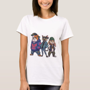 Süßes Haustier Cartoon T-Shirt