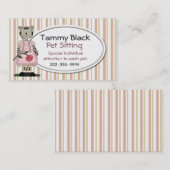 Süßes Haustier-sitzende Visitenkarte (Vorne/Hinten)