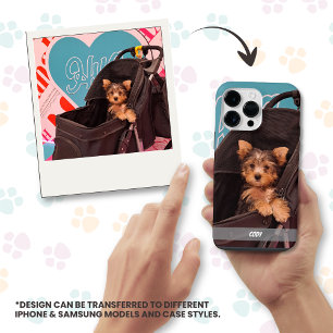 Süßes Haustierfoto Hund oder Katze Name des Hausti iPhone 14 Pro Max Hülle