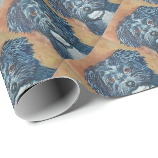 SÜSSES HAVANESE WELPEN-PACKPAPIER GESCHENKPAPIER (Rolleneckpunkt)