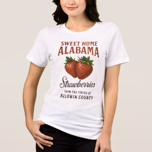 süßes Heim Alabama Erdbeere Tri-Blend Shirt