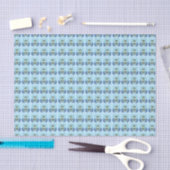 Süßes hellblaues Eulenmuster Seidenpapier (Handwerk)