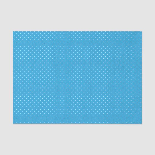 Süßes hellblaues Tupfenmuster Seidenpapier (Vorderseite)