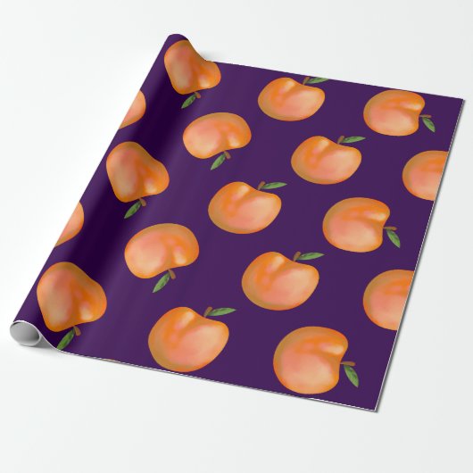süßes helles Pfirsichmuster Geschenkpapier (Ungerollt)