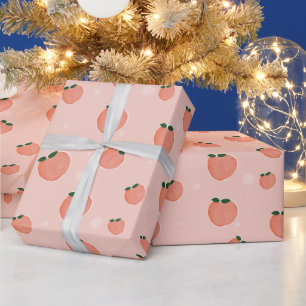 süßes helles Pfirsichmuster Geschenkpapier