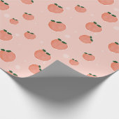 süßes helles Pfirsichmuster Geschenkpapier (Ecke)