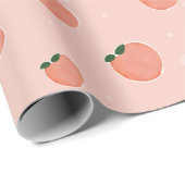 süßes helles Pfirsichmuster Geschenkpapier (Rolleneckpunkt)