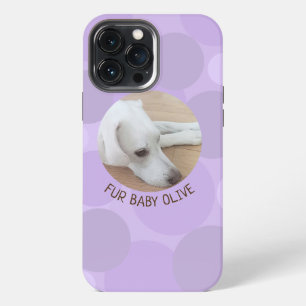 Süßes helllila Punkte-Punkt-Design mit Kreisen iPhone 13 Pro Max Hülle