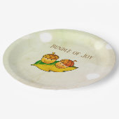 Süßes Herbst-Eichel-Bundle-of-Joy-Zwillinge-Baby-P Pappteller (Schrägansicht)