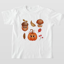 Süßes Herbst-Freunde-Kinder-T-Shirt | Kawaii Herbs T-Shirt