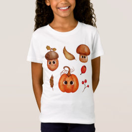 Süßes Herbst-Freunde-Kinder-T-Shirt | Kawaii Herbs T-Shirt
