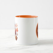 Süßes Herbst-Saison-Eulen-Monogramm Tasse (Zentrum)
