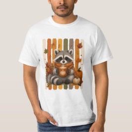 Süßes Herbst-Waschbär-Coffee-Liebhaber-Shirt | Coz T-Shirt
