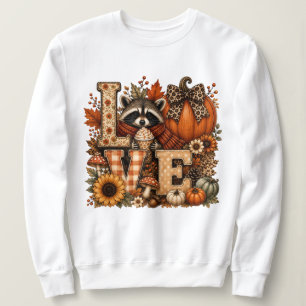 Süßes Herbst-Waschbär-Kürbis-Gewürz-Shirt, gemütli Sweatshirt