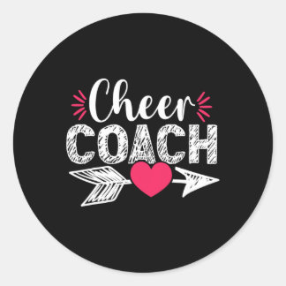 Süßes Herz Cheer Coach Cheerleading Cheerleader Tr Runder Aufkleber
