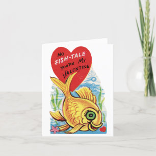 Süßes Herz Fisch Valentine Liebe Herz Feiertagskarte