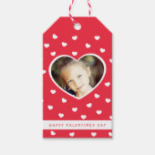Süßes Herz Foto Valentines Geschenketiketten / Rot Geschenkanhänger (Vorderseite)