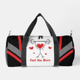 Süßes Herz Gym-Workout - Fühle den Schmerz Design Duffle Bag