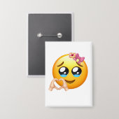 Süßes Herz Hände Emoji Pin - Coquette Ästhetik Button (Vorderseite/Rückseite)