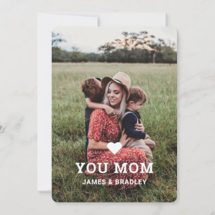Süßes HERZ LIEBE DICH MUTTER Muttertags-Foto Karte