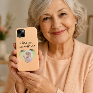 Süßes Herz Liebe dich Oma Foto editierbare Farbe Case-Mate iPhone Hülle