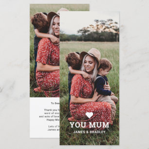 Süßes Herz Liebe Mama Muttertagsfoto Karte