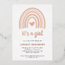 Süßes Herz Mädchen Boho Regenbogen Baby Shower Ros