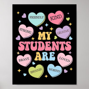 Süßes Herz Meine Schüler werden vom starken Lehrer Poster