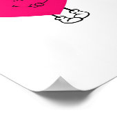 Süßes Herz, rosa Herz Poster (Ecke)