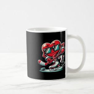 Süßes Herz spielt Eishockey Valentinstag Männer Kaffeetasse