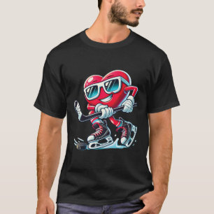 Süßes Herz spielt Eishockey Valentinstag Männer T-Shirt