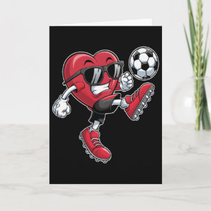 Süßes Herz spielt Fußball Valentinstag Fußball Bo Karte