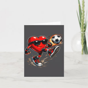 Süßes Herz spielt Fußball Valentinstag Fußball Bo Karte
