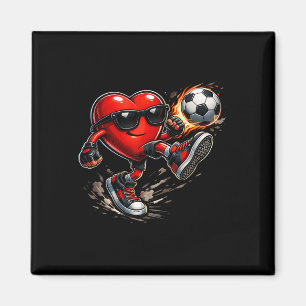 Süßes Herz spielt Fußball Valentinstag Fußball Bo Magnet