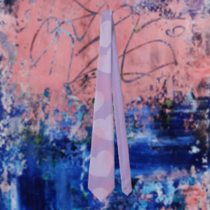 Süßes Herz Streusel   Lavendel Herz Muster Krawatte