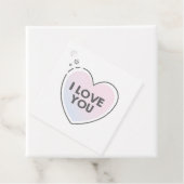 Süßes Herz und "ich liebe dich" Text Geschenkanhänger (Beispiel)