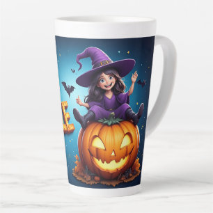 Süßes Hexenmädchen Kürbis Halloween 🎃 Milchtasse